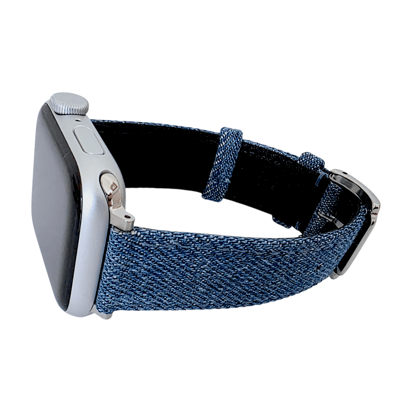 Luxury Denim Watch Strap For Apple Watch Raw Blue - Wrist Envy