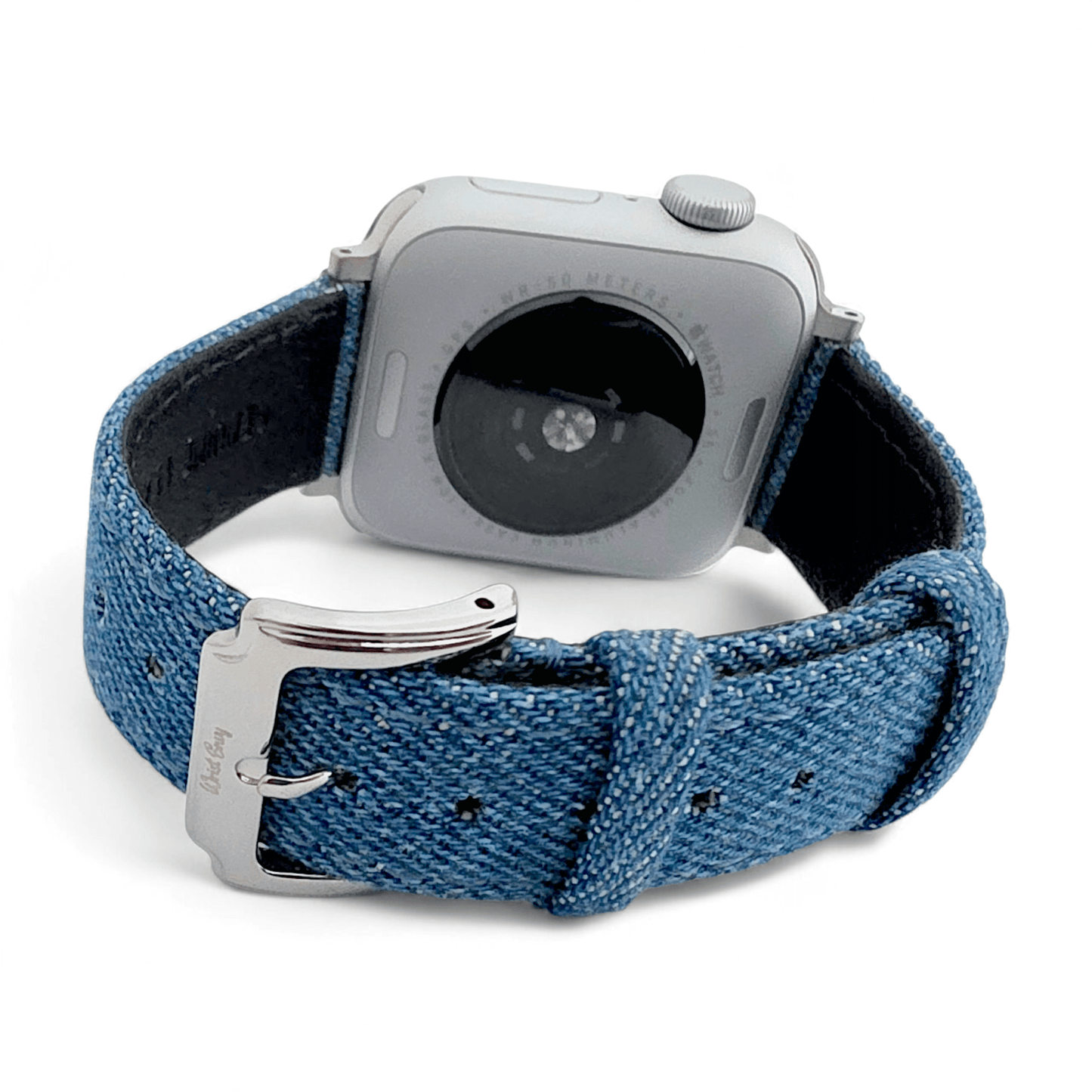 Luxury Denim Watch Strap For Apple Watch Raw Blue - Wrist Envy