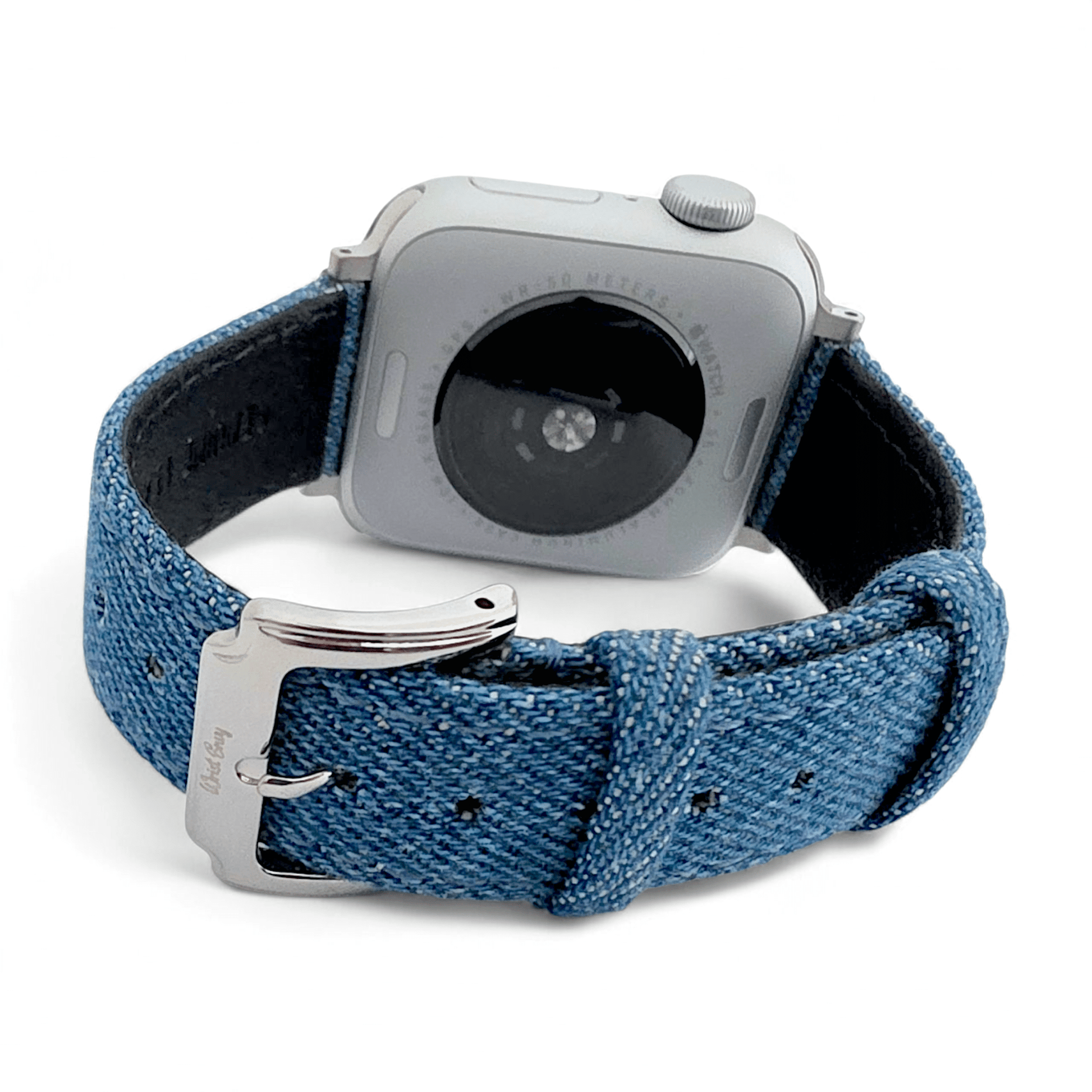 Luxury Denim Watch Strap For Apple Watch Raw Blue - Wrist Envy
