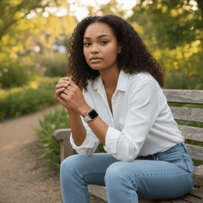 Luxury Italian Leather Diamond Stitch Watch Strap For Apple Watch Starlight - Wrist Envy