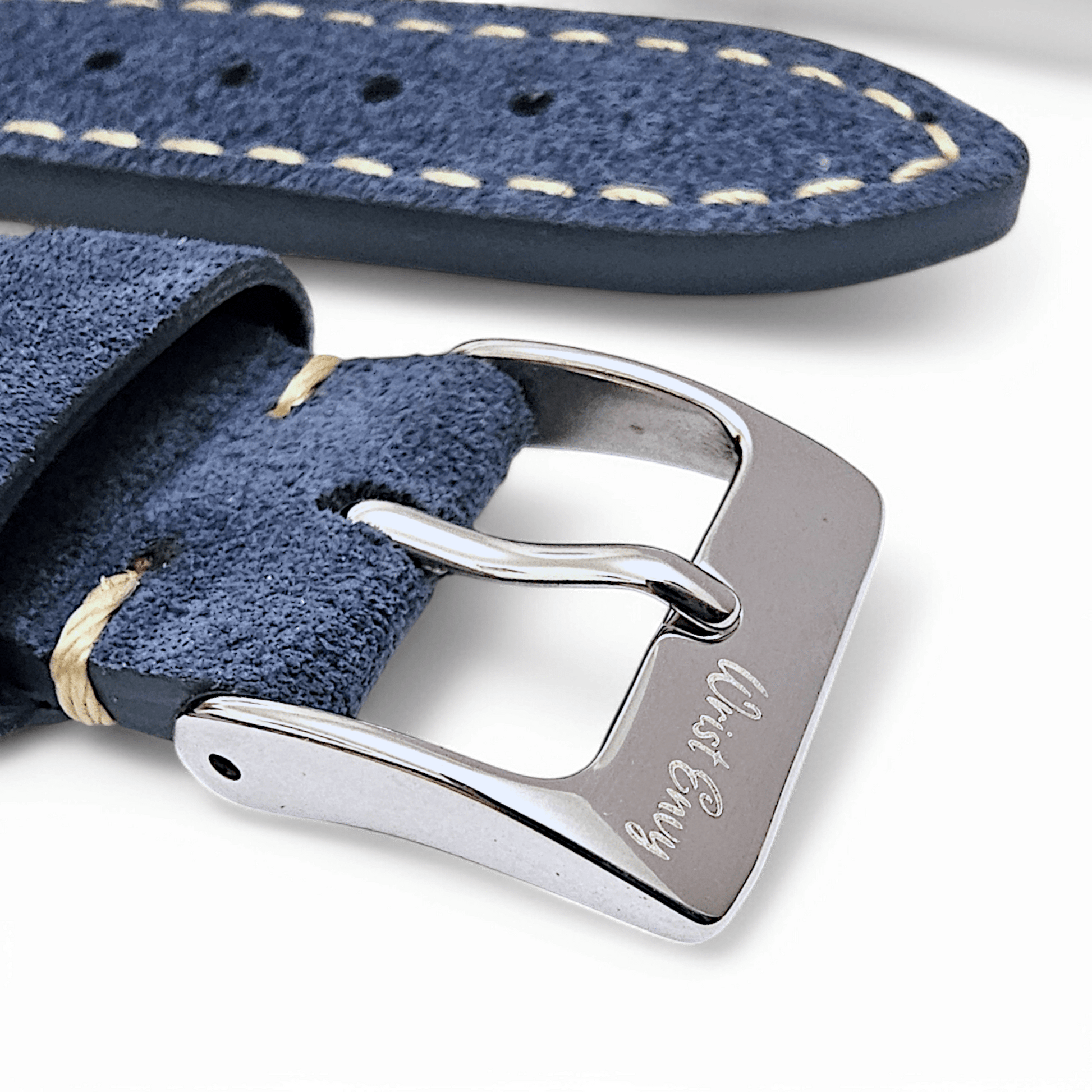 Luxury Italian Suede Strap For Apple Watch Cobalt Blue - Wrist Envy