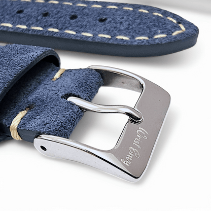 Luxury Italian Suede Strap For Apple Watch Cobalt Blue - Wrist Envy