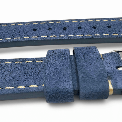 Luxury Italian Suede Strap For Apple Watch Cobalt Blue - Wrist Envy