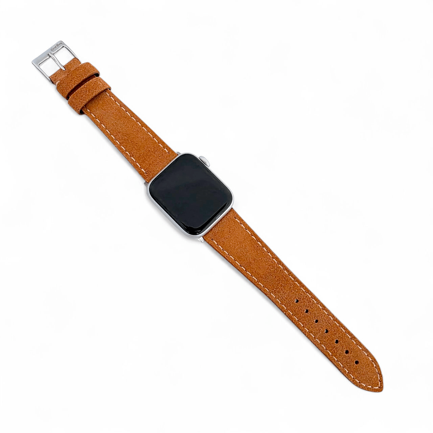 Luxury Italian Suede Strap For Apple Watch Orange - Wrist Envy