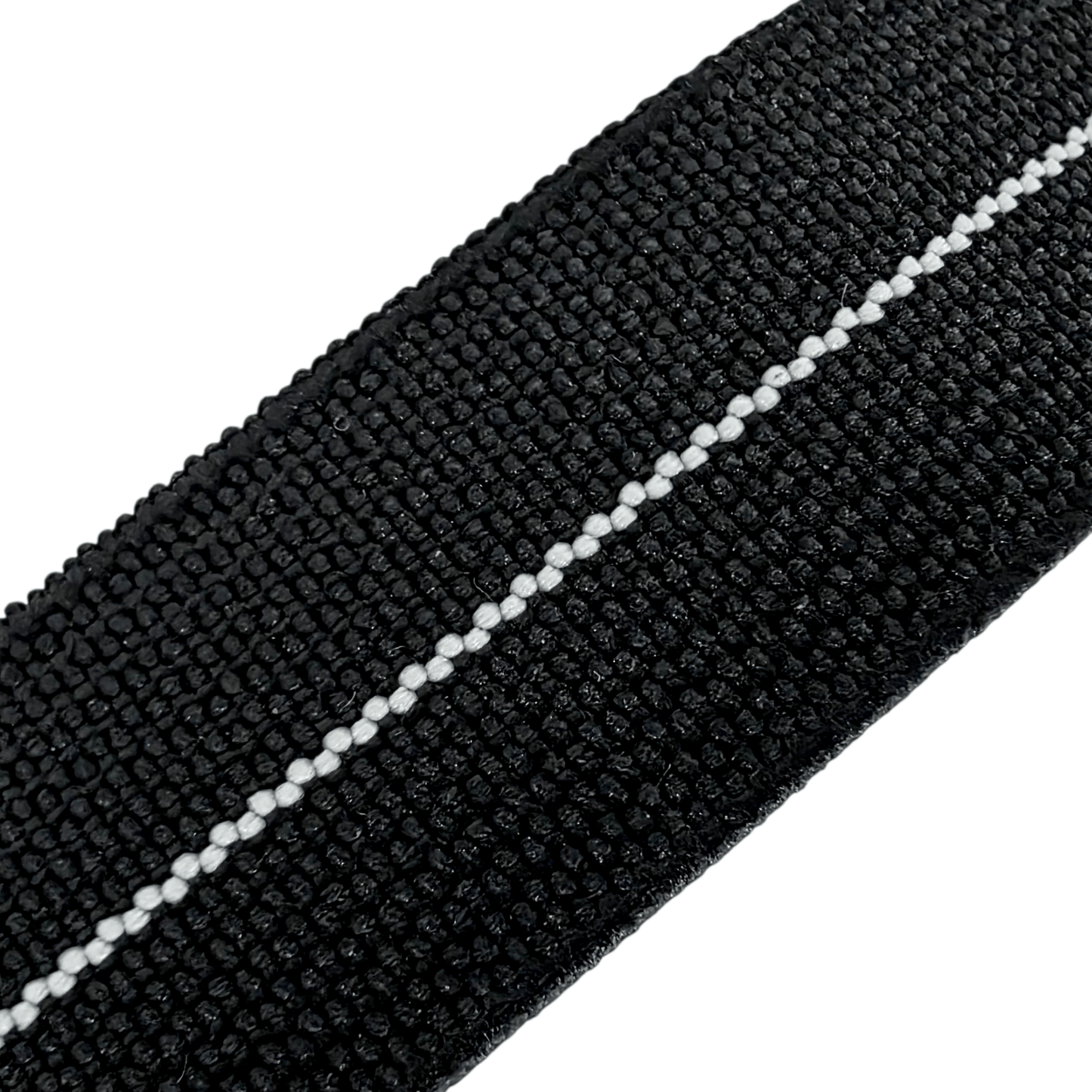 Marine Nationale Watch Strap 20mm 22mm Black White Stripe - Wrist Envy