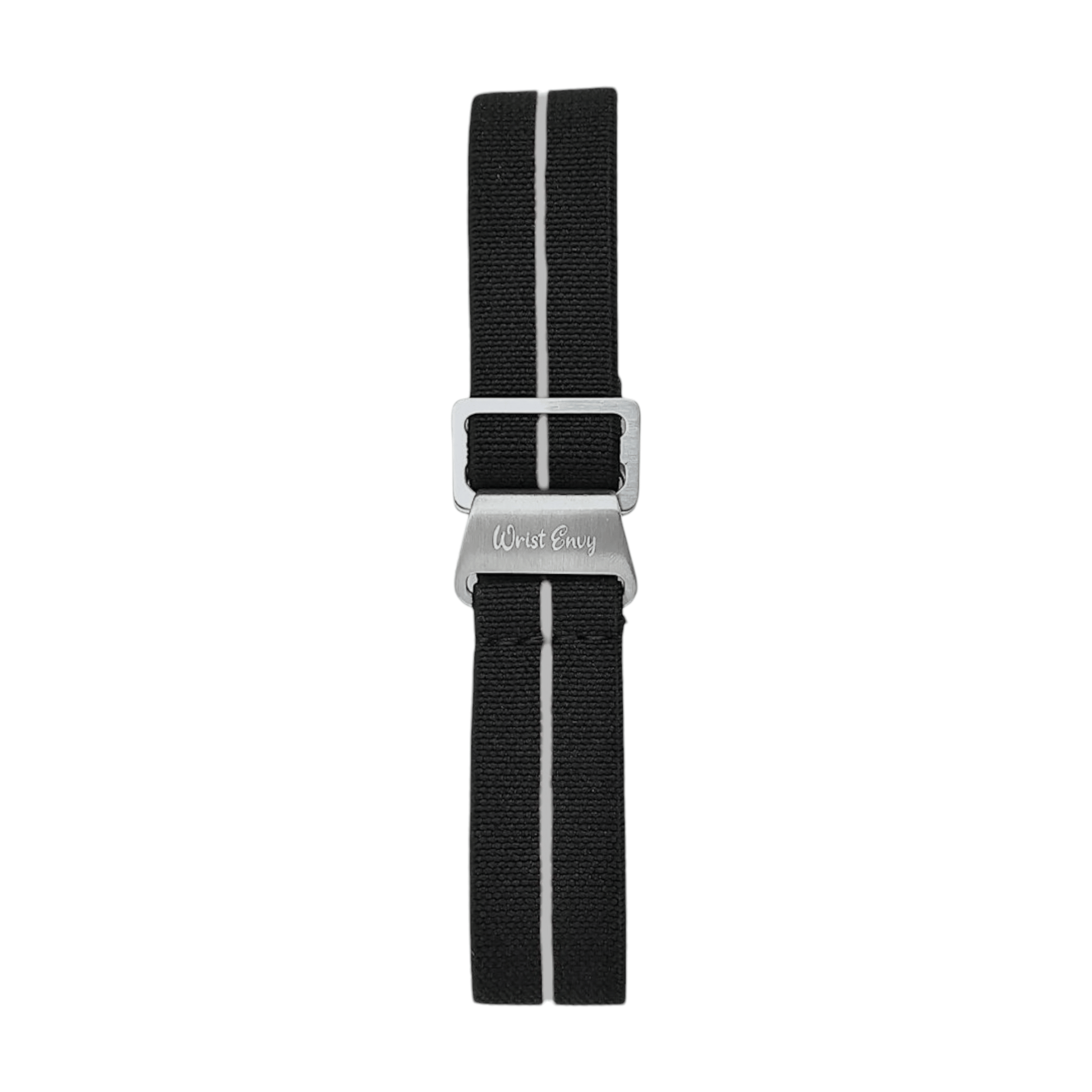 Marine Nationale Watch Strap 20mm 22mm Black White Stripe - Wrist Envy