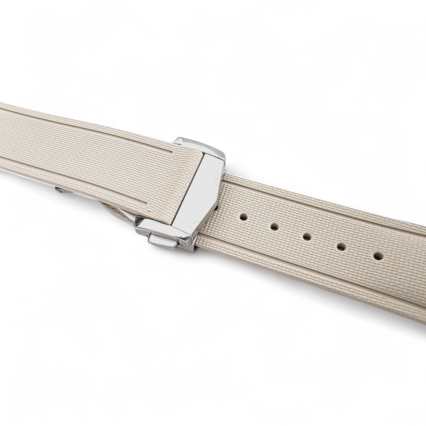 Marine Pro Deploy FKM Rubber Watch Strap 20mm 22mm Beige - Wrist Envy