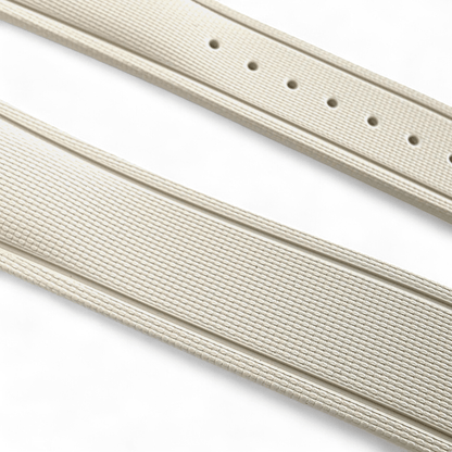 Marine Pro Deploy FKM Rubber Watch Strap 20mm 22mm Beige - Wrist Envy