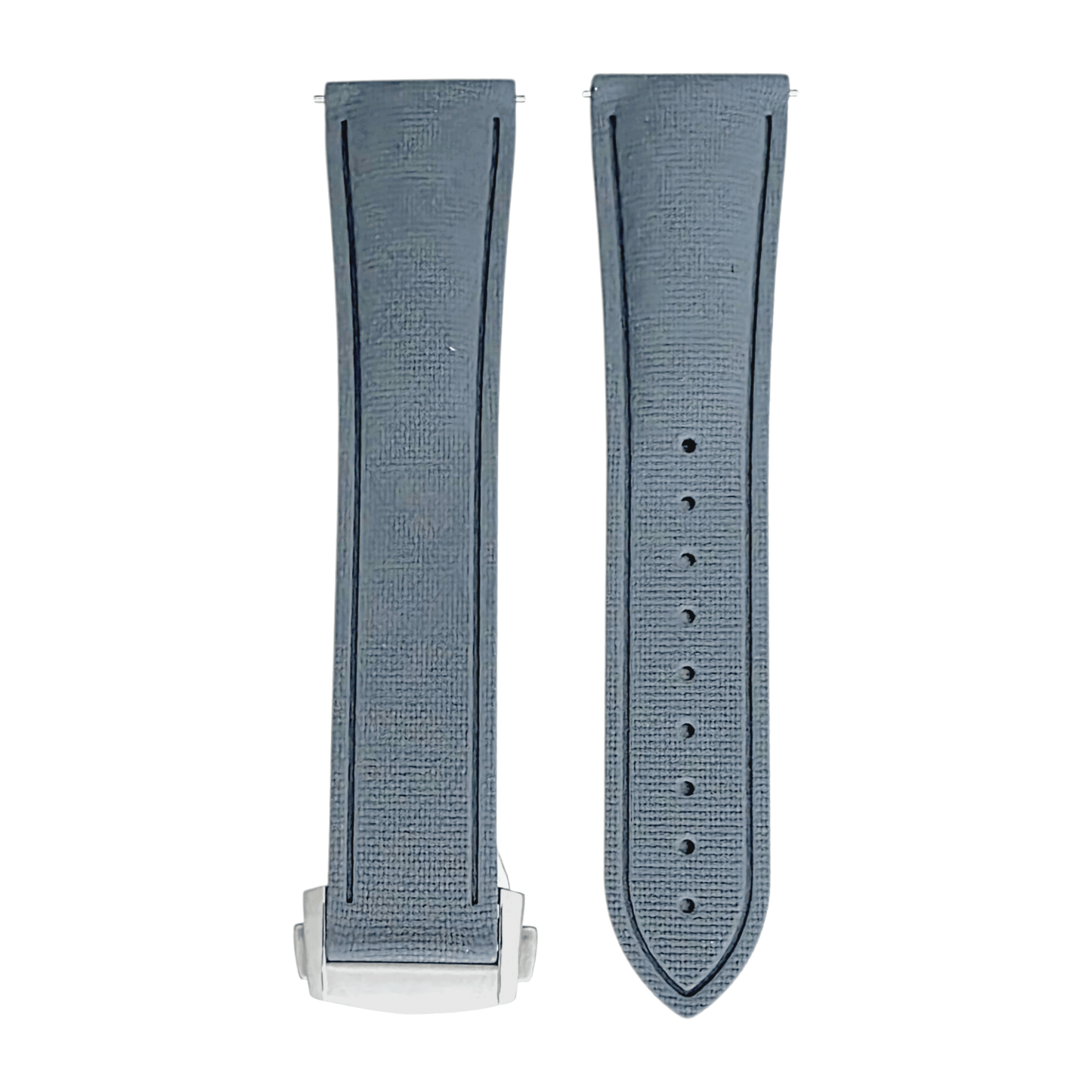 Marine Pro Deploy FKM Rubber Watch Strap 20mm 22mm Grey - Wrist Envy