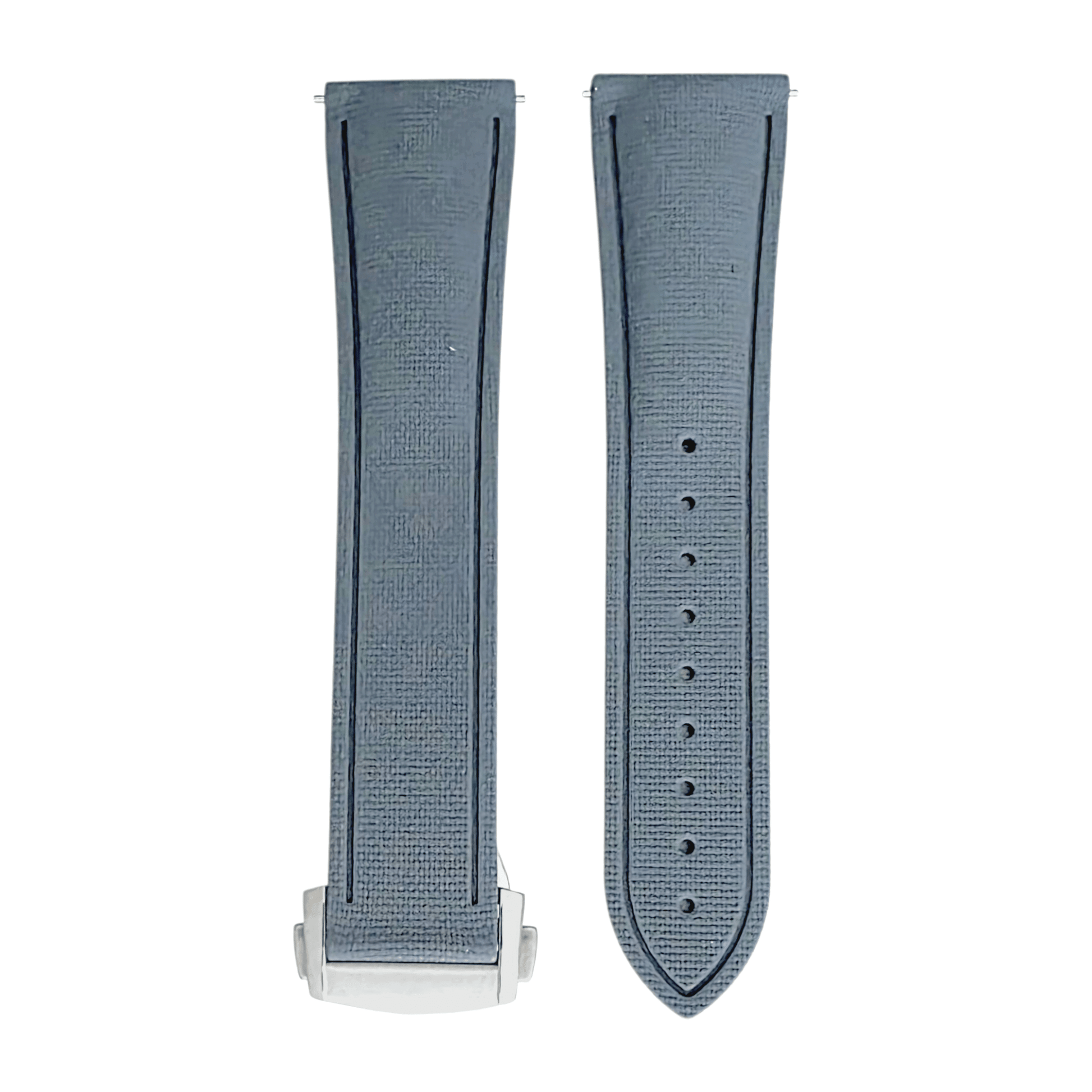 Marine Pro Deploy FKM Rubber Watch Strap 20mm 22mm Grey - Wrist Envy