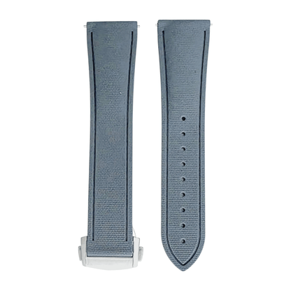 Marine Pro Deploy FKM Rubber Watch Strap 20mm 22mm Grey - Wrist Envy