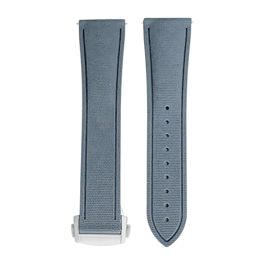 Marine Pro Deploy FKM Rubber Watch Strap 20mm 22mm Grey - Wrist Envy