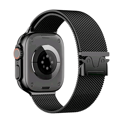 Milanese Loop Mesh Bracelet For Apple Watch Black - Wrist Envy