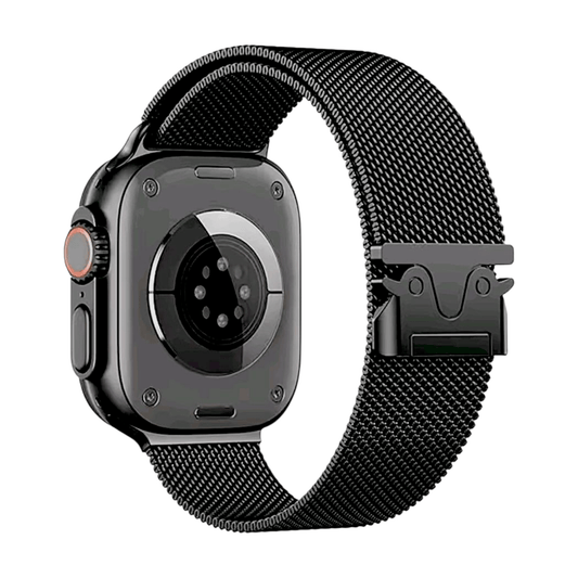 Milanese Loop Mesh Bracelet For Apple Watch Black - Wrist Envy