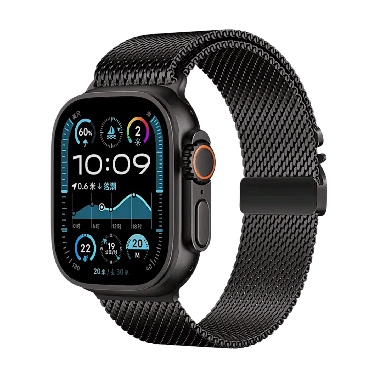 Milanese Loop Mesh Bracelet For Apple Watch Black - Wrist Envy
