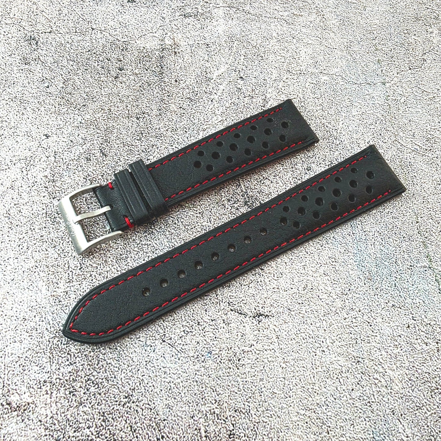 Minerva Box Leather Rally Strap - Custom Ready Made - Black - Wrist Envy