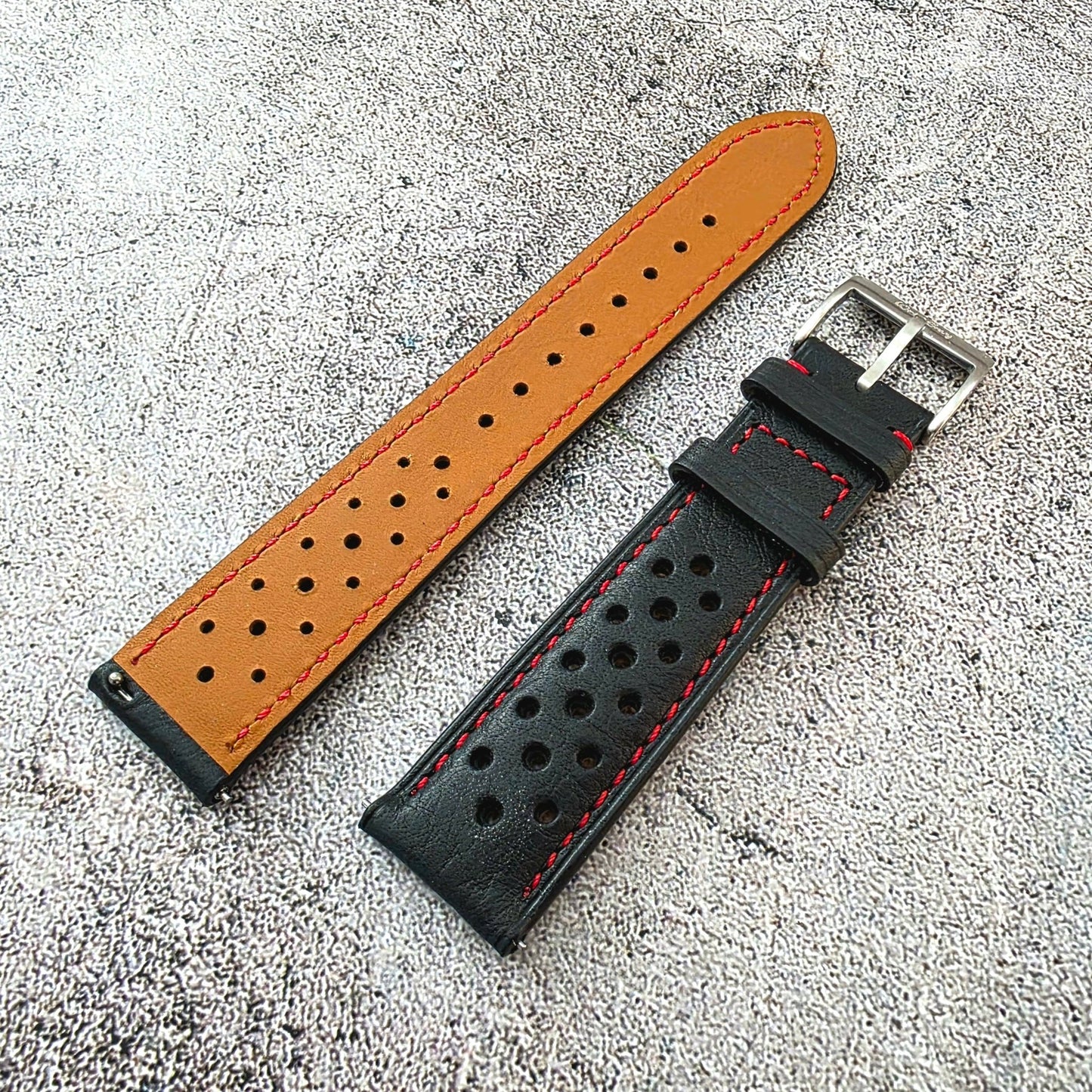 Minerva Box Leather Rally Strap - Custom Ready Made - Black - Wrist Envy