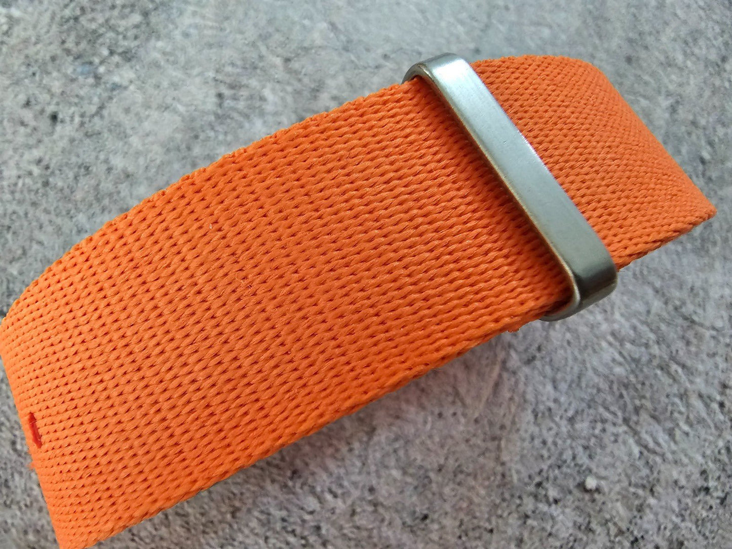 Nylon Military Watch Strap Band One Piece G10 MOD Divers 22mm Herringbone Orange - Wrist Envy