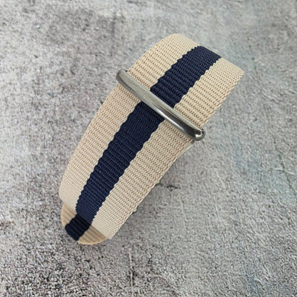 Nylon NATO Watch Strap Band One Piece G10 Military MOD Divers 22mm Khaki Blue UK - Wrist Envy