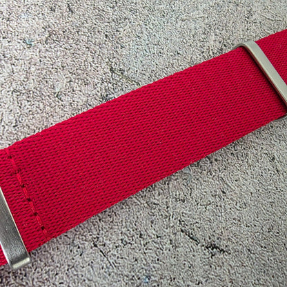 Nylon NATO Watch Strap Band One Piece Thick G10 Military MOD Divers 22mm Red UK - Wrist Envy