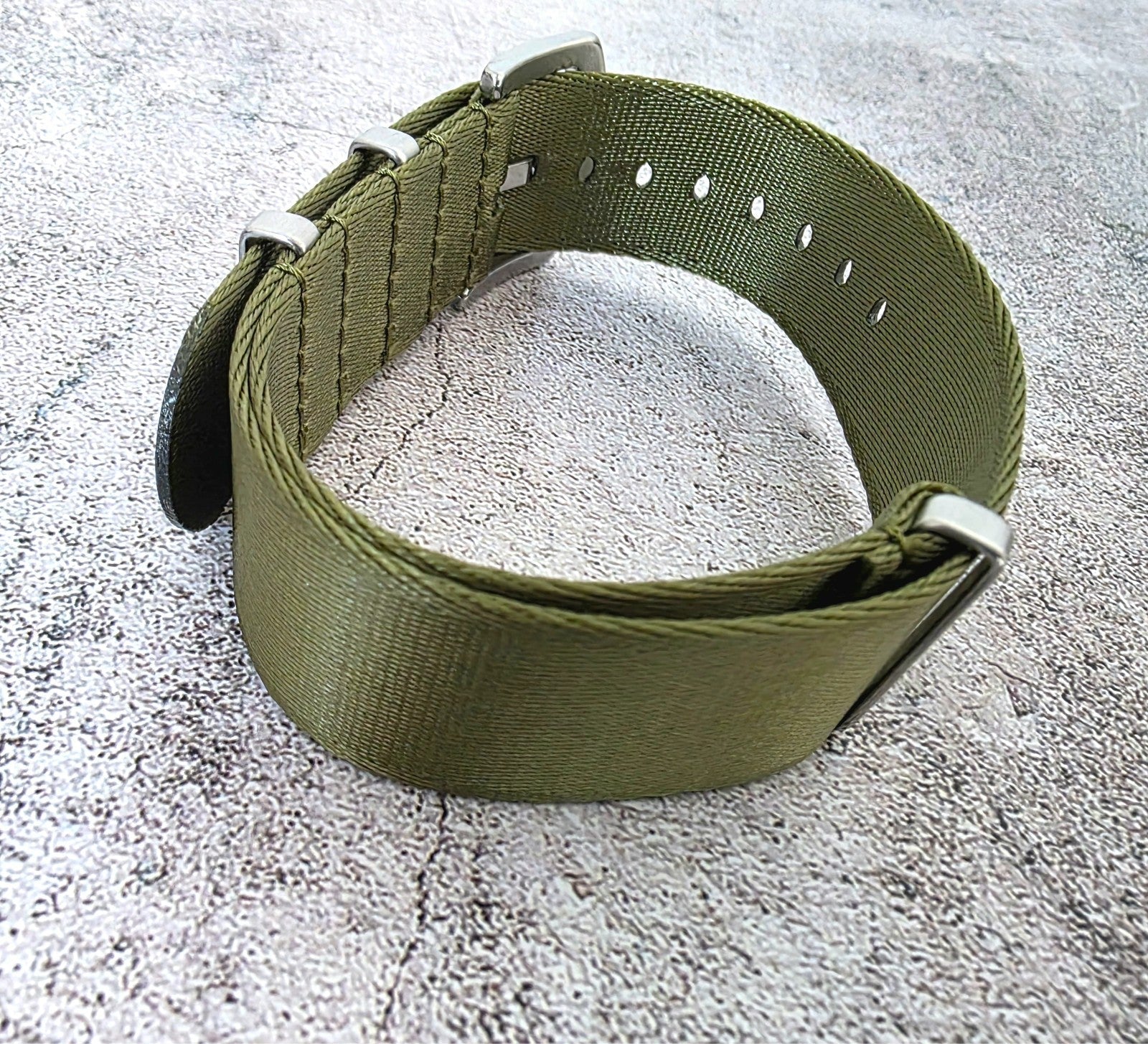 Nylon Watch Strap Band Premium G10 Military Divers One Piece 18 20 22 mm Green - Wrist Envy