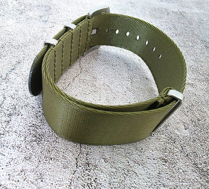 Nylon Watch Strap Band Premium G10 Military Divers One Piece 18 20 22 mm Green - Wrist Envy