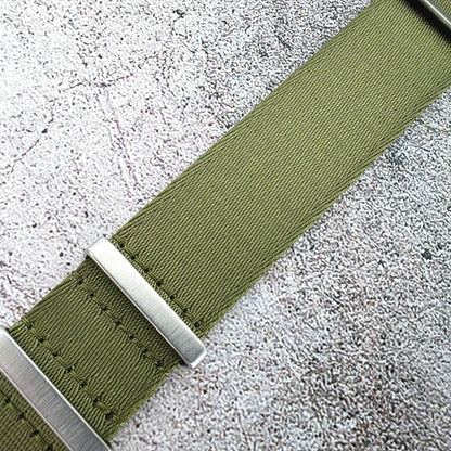 Nylon Watch Strap Band Premium G10 Military Divers One Piece 18 20 22 mm Green - Wrist Envy