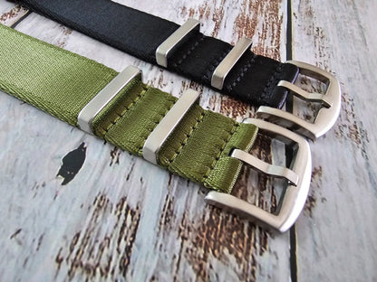 Nylon Watch Strap Band Premium G10 Military Divers One Piece 18 20 22 mm Green - Wrist Envy