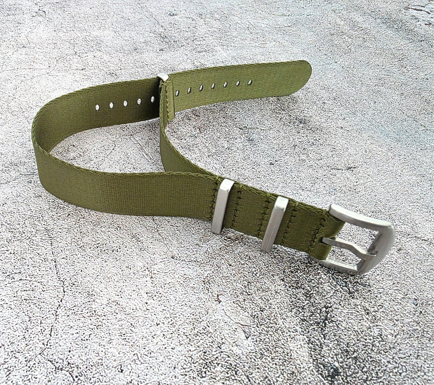 Nylon Watch Strap Band Premium G10 Military Divers One Piece 18 20 22 mm Green - Wrist Envy