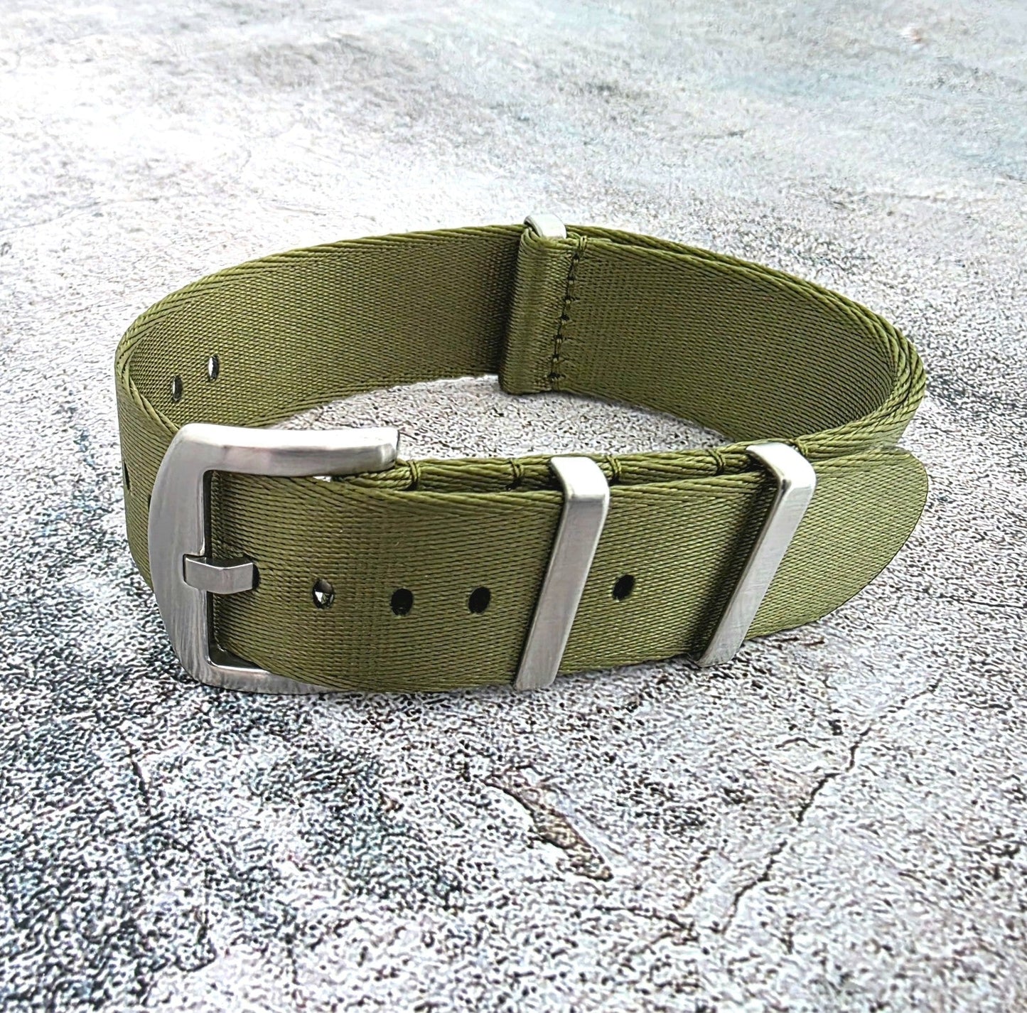 Nylon Watch Strap Band Premium G10 Military Divers One Piece 18 20 22 mm Green - Wrist Envy