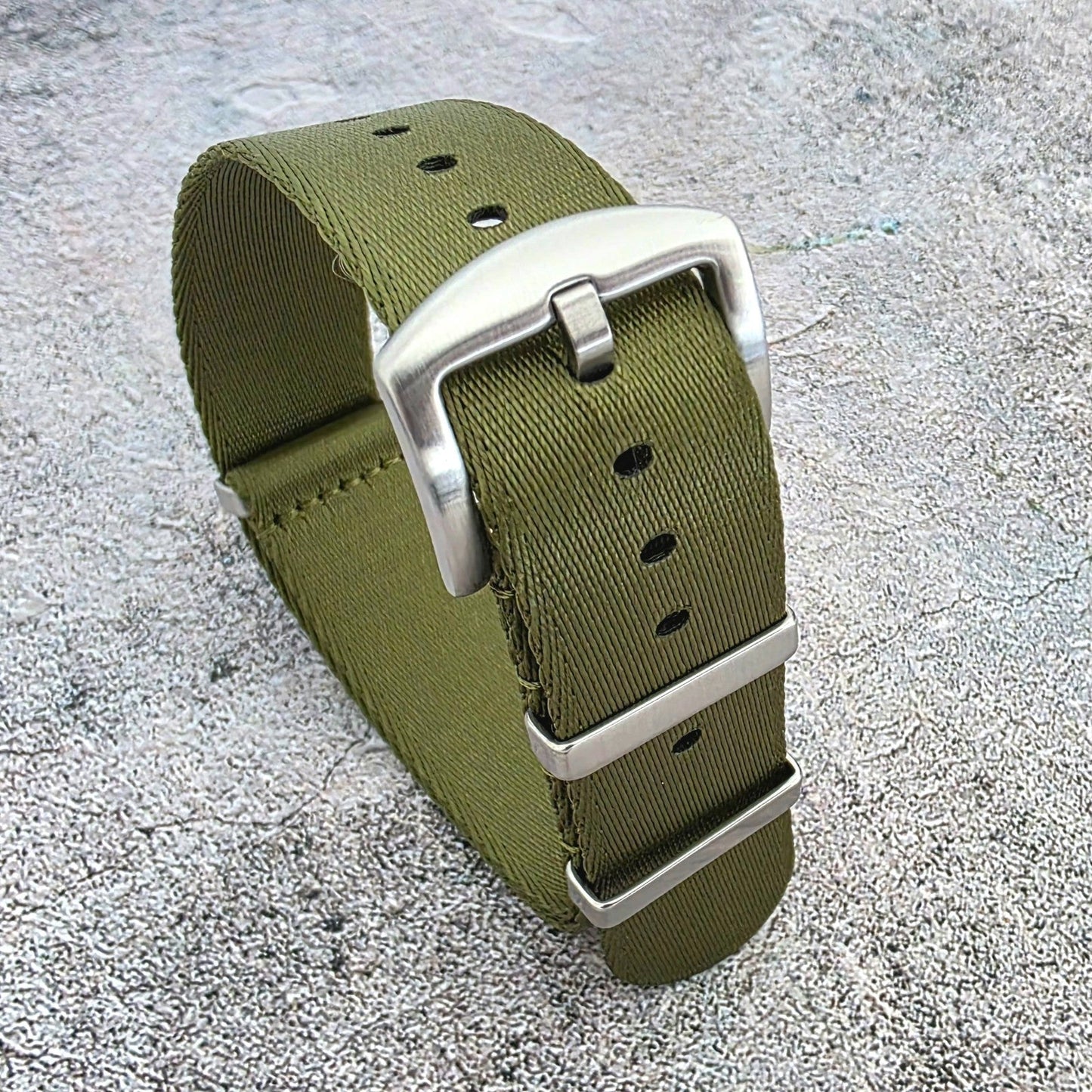 Nylon Watch Strap Band Premium G10 Military Divers One Piece 18 20 22 mm Green - Wrist Envy