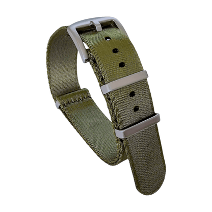 Nylon Watch Strap Band Premium G10 Military Divers One Piece 18 20 22 mm Green - Wrist Envy