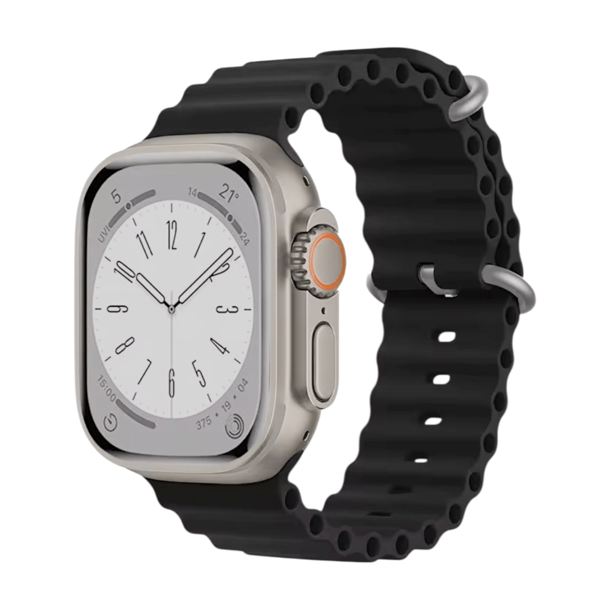 Ocean Silicone Strap For Apple Watch Black - Wrist Envy