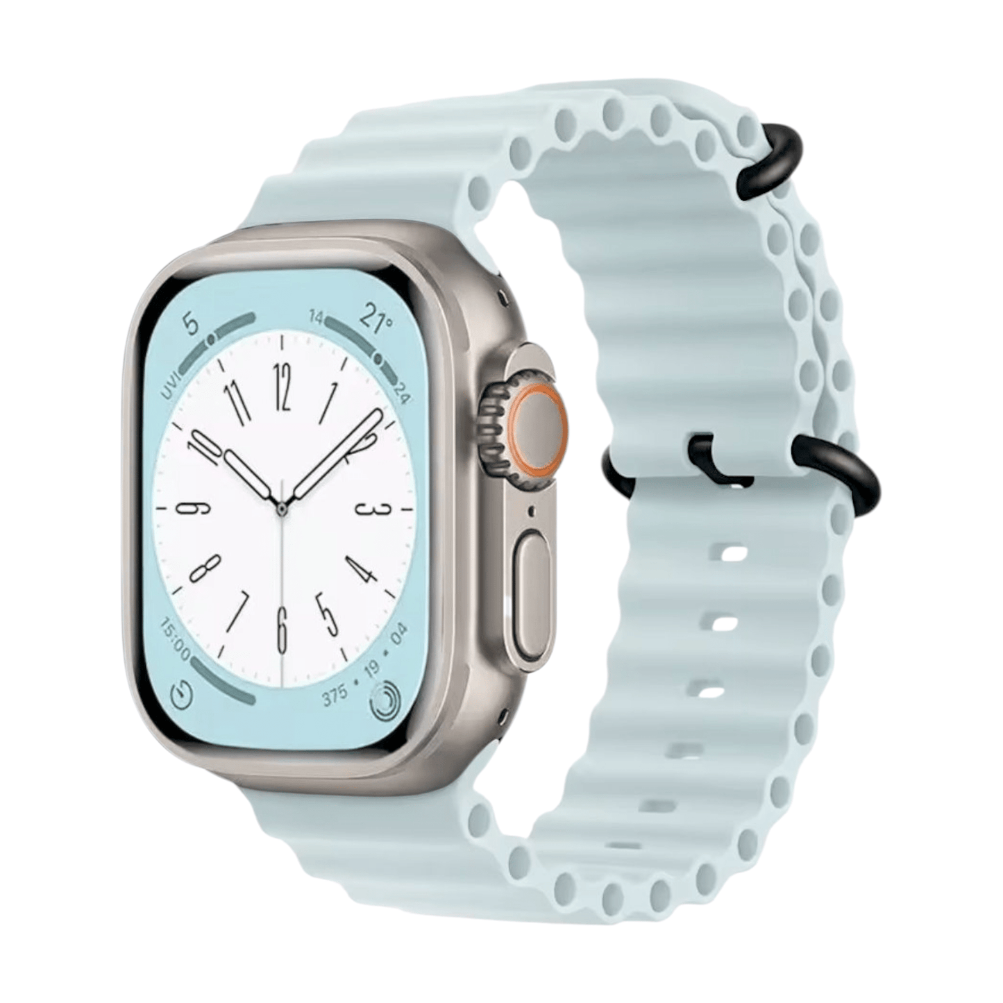 Ocean Silicone Strap For Apple Watch Ice Blue - Wrist Envy