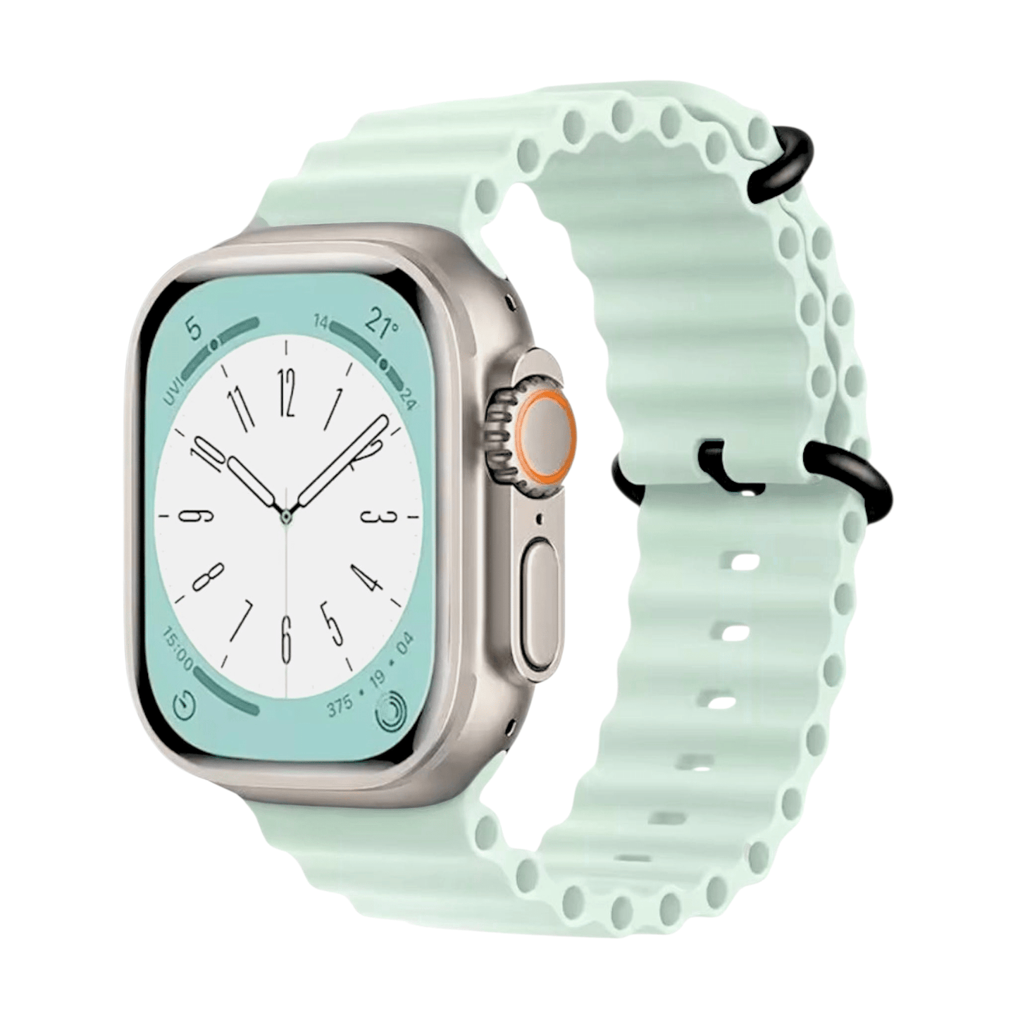 Ocean Silicone Strap For Apple Watch Light Mint - Wrist Envy
