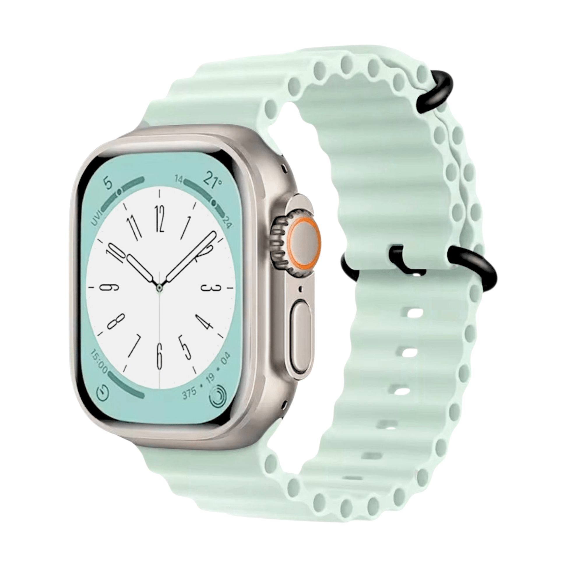 Ocean Silicone Strap For Apple Watch Light Mint - Wrist Envy