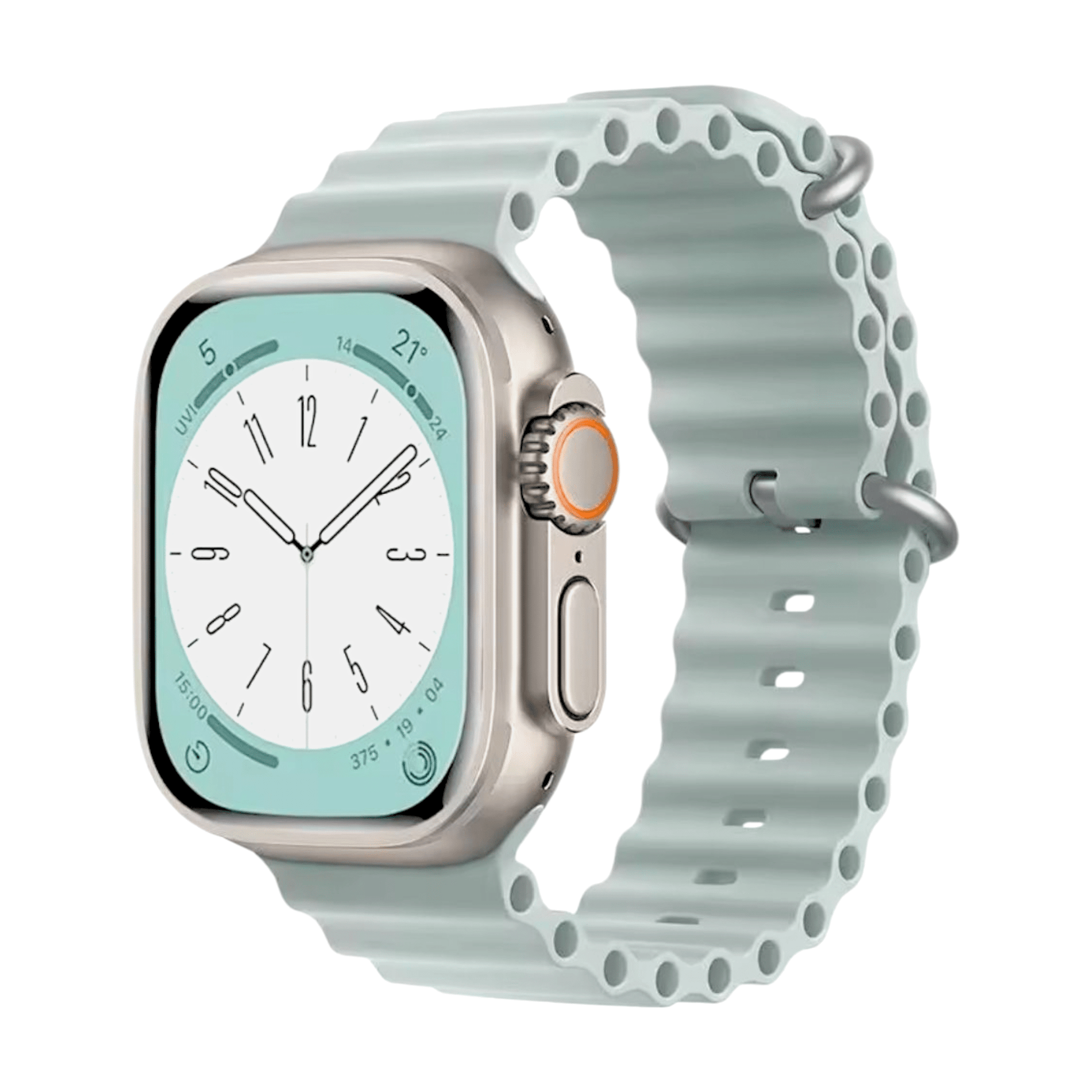Ocean Silicone Strap For Apple Watch Light Sage - Wrist Envy