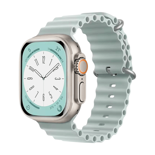 Ocean Silicone Strap For Apple Watch Light Sage - Wrist Envy