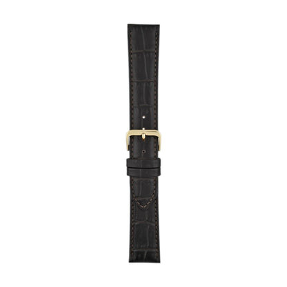 Padded Aligator Grain Watch Strap 12mm to 26mm Brown - Wrist Envy