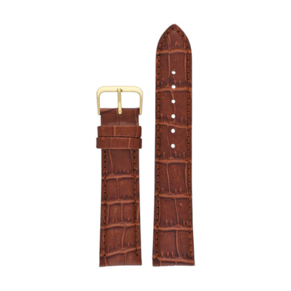 Padded Aligator Grain Watch Strap 12mm to 26mm Tan - Wrist Envy
