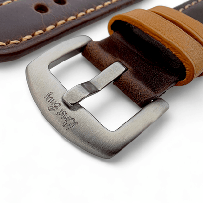 Padded Calf Skin Leather Watch Strap 20mm 22mm Brown - Wrist Envy