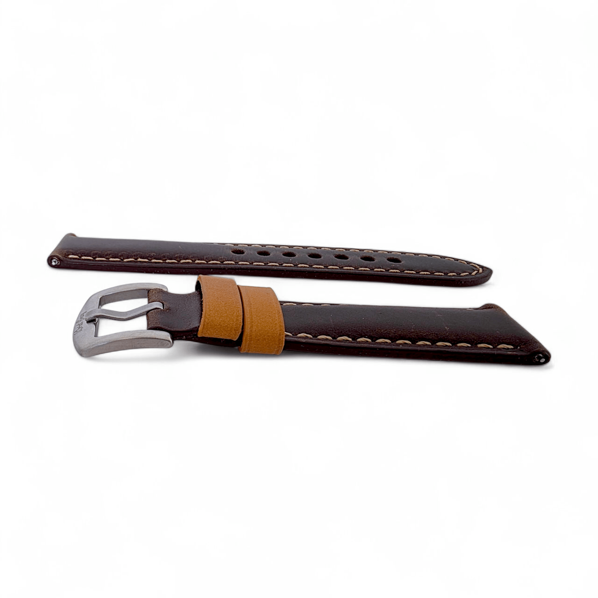 Padded Calf Skin Leather Watch Strap 20mm 22mm Brown - Wrist Envy