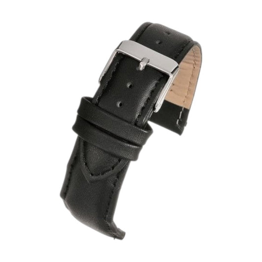 Padded Leather Watch Strap 8mm to 30mm Black - Wrist Envy