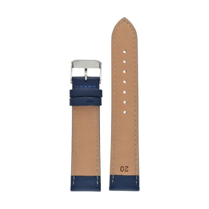 Padded Leather Watch Strap 8mm to 30mm Blue - Wrist Envy
