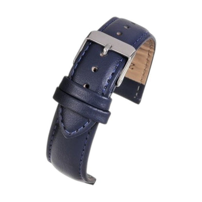 Padded Leather Watch Strap 8mm to 30mm Blue - Wrist Envy