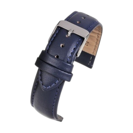 Padded Leather Watch Strap 8mm to 30mm Blue - Wrist Envy