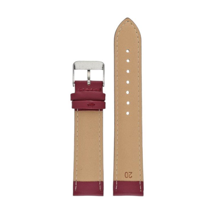 Padded Leather Watch Strap 8mm to 30mm Red - Wrist Envy