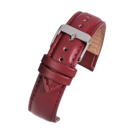 Padded Leather Watch Strap 8mm to 30mm Red - Wrist Envy