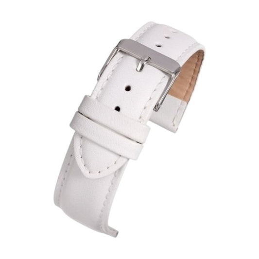 Padded Leather Watch Strap 8mm to 30mm White - Wrist Envy