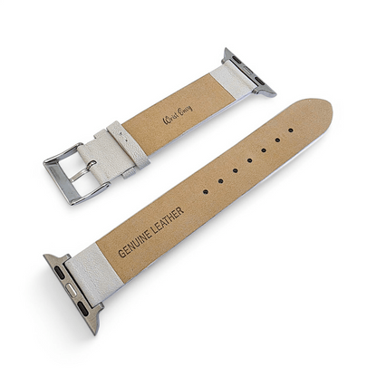 Piu Bello Italian Leather Strap for Apple Watch Starlight - Wrist Envy